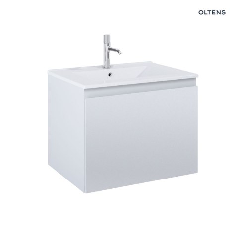 Vernal Zestaw Oltens Vernal umywalka z szafką 60 cm biały połysk/szary mat 68012700