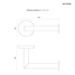 Gulfoss Oltens Gulfoss uchwyt na papier toaletowy czarny mat 81102300