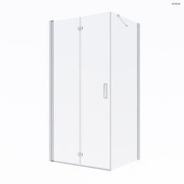 Trana Oltens Trana kabina prysznicowa 100x80 cm prostokątna drzwi ze ścianką chrom/szkło przezroczyste 20200100