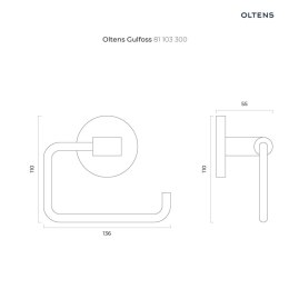 Gulfoss Oltens Gulfoss uchwyt na papier toaletowy czarny mat 81103300