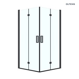 Byske Oltens Byske kabina prysznicowa 90x90 cm kwadratowa czarny mat/szkło przezroczyste 20002300
