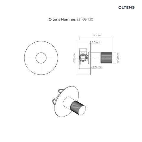 Hamnes Oltens Hamnes bateria prysznicowa podtynkowa kompletna chrom 33105100 Hamnes Oltens Hamnes bateria prysznicowa podtynkowa kompletna chrom 33105100