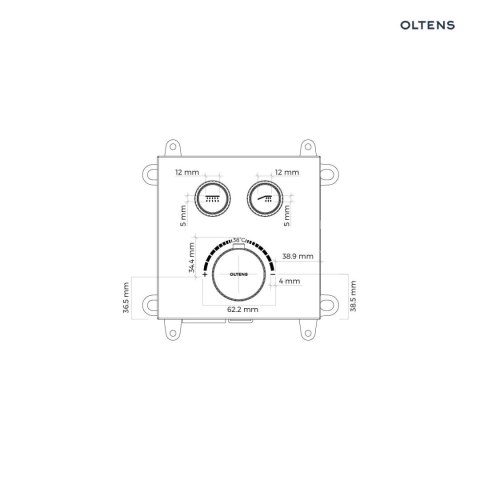 Onega Oltens Onega (S) bateria wannowo-prysznicowa podtynkowa termostatyczna czarny mat 34602300 Onega Oltens Onega (S) bateria wannowo-prysznicowa podtynkowa termostatyczna czarny mat 34602300