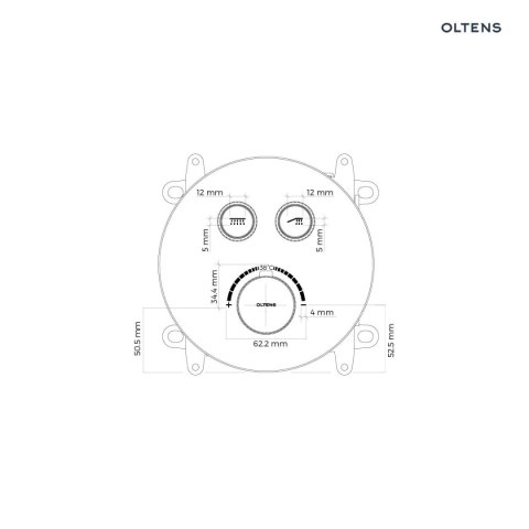 Onega Oltens Onega bateria wannowo-prysznicowa podtynkowa termostatyczna chrom 34601100 Onega Oltens Onega bateria wannowo-prysznicowa podtynkowa termostatyczna chrom 34601100