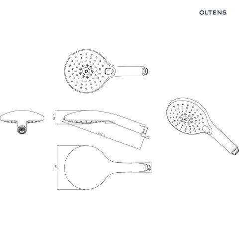 Saxan EasyClick Oltens Saxan EasyClick słuchawka prysznicowa chrom 37100100 Saxan EasyClick Oltens Saxan EasyClick słuchawka prysznicowa chrom 37100100