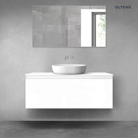 Vernal Oltens Vernal szafka 120 cm podumywalkowa wisząca biały połysk 60016000