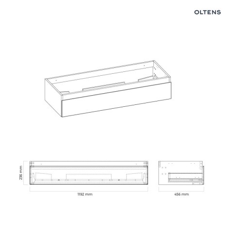 Vernal Oltens Vernal szafka 120 cm podumywalkowa wisząca szary mat 60012700 Vernal Oltens Vernal szafka 120 cm podumywalkowa wisząca szary mat 60012700