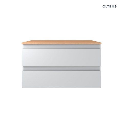 Vernal Oltens Vernal szafka 80 cm podumywalkowa wisząca z blatem szary mat/dąb 68125700 Vernal Oltens Vernal szafka 80 cm podumywalkowa wisząca z blatem szary mat/dąb 68125700