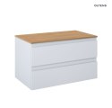 Vernal Oltens Vernal szafka 80 cm podumywalkowa wisząca z blatem szary mat/dąb 68125700