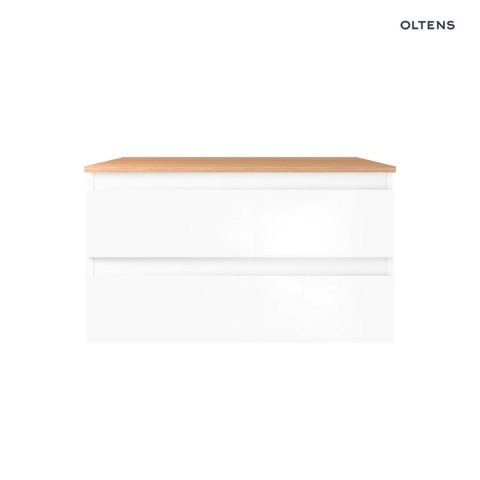 Vernal Oltens Vernal szafka 80 cm podumywalkowa wisząca z blatem biały połysk/dąb 68125000