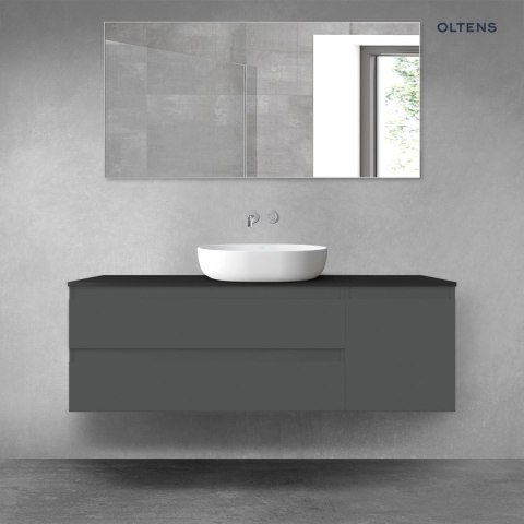 Vernal Oltens Vernal zestaw mebli łazienkowych 140 cm z blatem grafit mat/czarny mat 68267400 Vernal Oltens Vernal zestaw mebli łazienkowych 140 cm z blatem grafit mat/czarny mat 68267400
