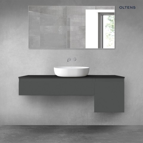 Vernal Oltens Vernal zestaw mebli łazienkowych 140 cm z blatem grafit mat/czarny mat 68286400 Vernal Oltens Vernal zestaw mebli łazienkowych 140 cm z blatem grafit mat/czarny mat 68286400