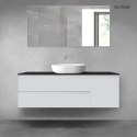 Vernal Oltens Vernal zestaw mebli łazienkowych 140 cm z blatem szary mat/czarny mat 68268700