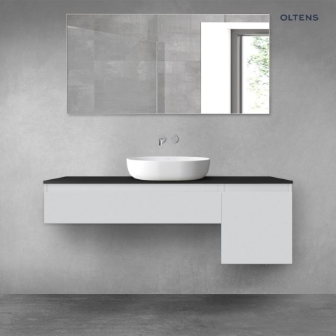 Vernal Oltens Vernal zestaw mebli łazienkowych 140 cm z blatem szary mat/czarny mat 68286700
