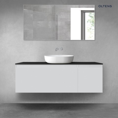 Vernal Oltens Vernal zestaw mebli łazienkowych 140 cm z blatem szary mat/czarny mat 68317700 Vernal Oltens Vernal zestaw mebli łazienkowych 140 cm z blatem szary mat/czarny mat 68317700