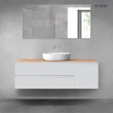 Vernal Oltens Vernal zestaw mebli łazienkowych 140 cm z blatem szary mat/dąb 68263700