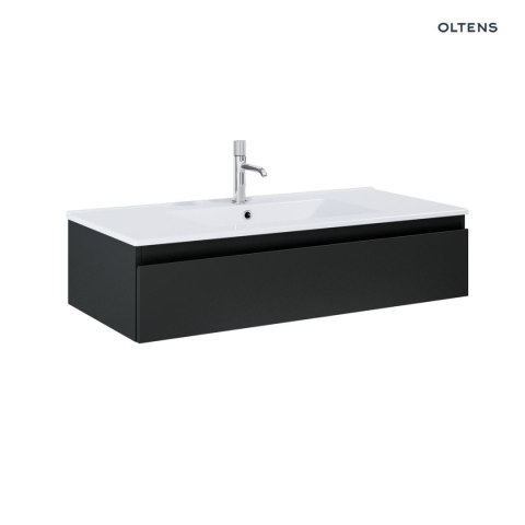 Vernal Oltens Vernal umywalka z szafką 100 cm biały/czarny mat 68008300 Vernal Oltens Vernal umywalka z szafką 100 cm biały/czarny mat 68008300