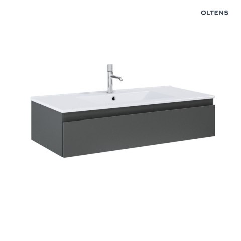 Vernal Oltens Vernal umywalka z szafką 100 cm biały/grafit mat 68008400 Vernal Oltens Vernal umywalka z szafką 100 cm biały/grafit mat 68008400