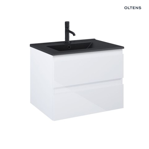 Vernal Oltens Vernal umywalka z szafką 60 cm czarny mat/biały połysk 68036000 Vernal Oltens Vernal umywalka z szafką 60 cm czarny mat/biały połysk 68036000