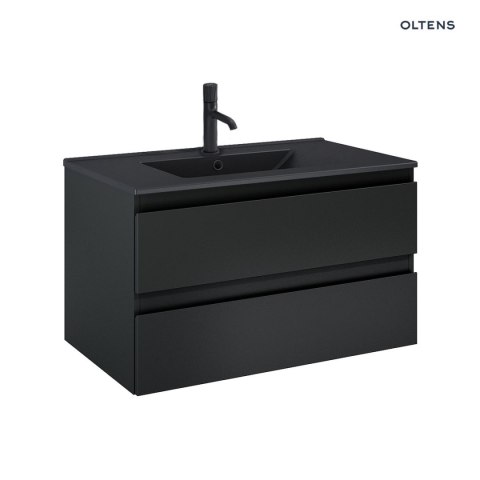 Vernal Oltens Vernal umywalka z szafką 80 cm czarny mat 68037300 Vernal Oltens Vernal umywalka z szafką 80 cm czarny mat 68037300