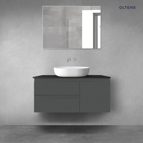 Vernal Oltens Vernal zestaw mebli łazienkowych 100 cm z blatem grafit mat/czarny mat 68206400 Vernal Oltens Vernal zestaw mebli łazienkowych 100 cm z blatem grafit mat/czarny mat 68206400