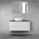 Vernal Oltens Vernal zestaw mebli łazienkowych 100 cm z blatem szary mat/czarny mat 68206700