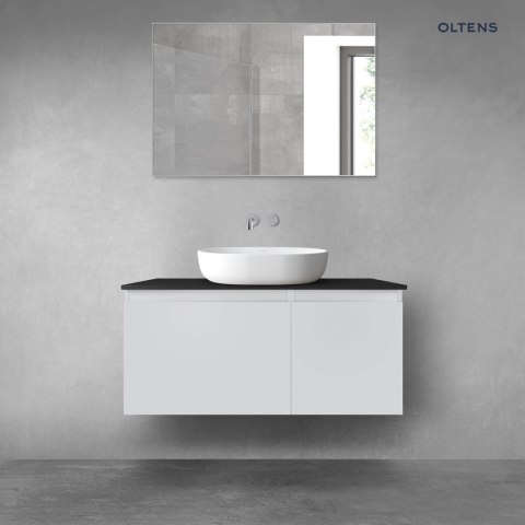 Vernal Oltens Vernal zestaw mebli łazienkowych 100 cm z blatem szary mat/czarny mat 68255700 Vernal Oltens Vernal zestaw mebli łazienkowych 100 cm z blatem szary mat/czarny mat 68255700