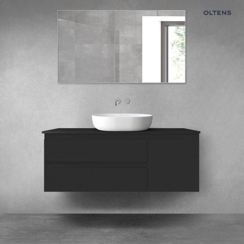 Vernal Oltens Vernal zestaw mebli łazienkowych 120 cm z blatem czarny mat 68208300 Vernal Oltens Vernal zestaw mebli łazienkowych 120 cm z blatem czarny mat 68208300