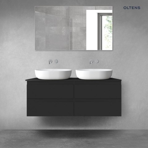 Vernal Oltens Vernal zestaw mebli łazienkowych 120 cm z blatem czarny mat 68214300 Vernal Oltens Vernal zestaw mebli łazienkowych 120 cm z blatem czarny mat 68214300