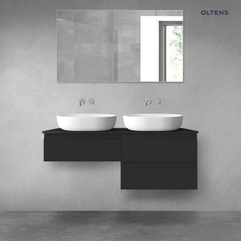 Vernal Oltens Vernal zestaw mebli łazienkowych 120 cm z blatem czarny mat 68234300 Vernal Oltens Vernal zestaw mebli łazienkowych 120 cm z blatem czarny mat 68234300
