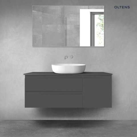Vernal Oltens Vernal zestaw mebli łazienkowych 120 cm z blatem grafit mat 68208400 Vernal Oltens Vernal zestaw mebli łazienkowych 120 cm z blatem grafit mat 68208400