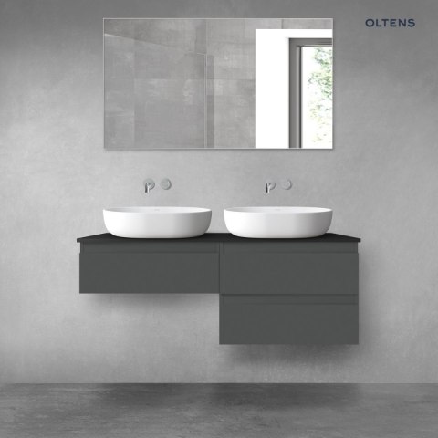 Vernal Oltens Vernal zestaw mebli łazienkowych 120 cm z blatem grafit mat/czarny mat 68237400 Vernal Oltens Vernal zestaw mebli łazienkowych 120 cm z blatem grafit mat/czarny mat 68237400