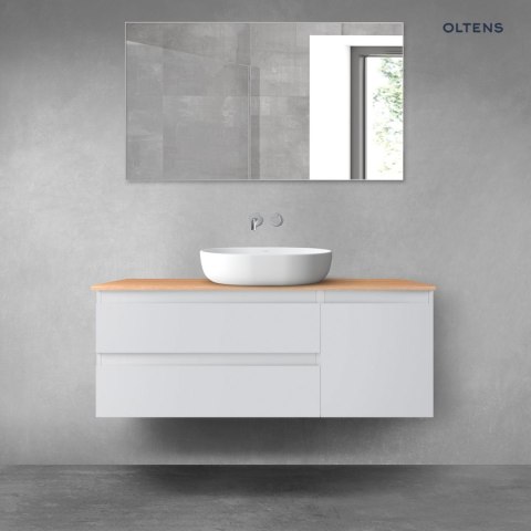 Vernal Oltens Vernal zestaw mebli łazienkowych 120 cm z blatem szary mat/dąb 68211700 Vernal Oltens Vernal zestaw mebli łazienkowych 120 cm z blatem szary mat/dąb 68211700
