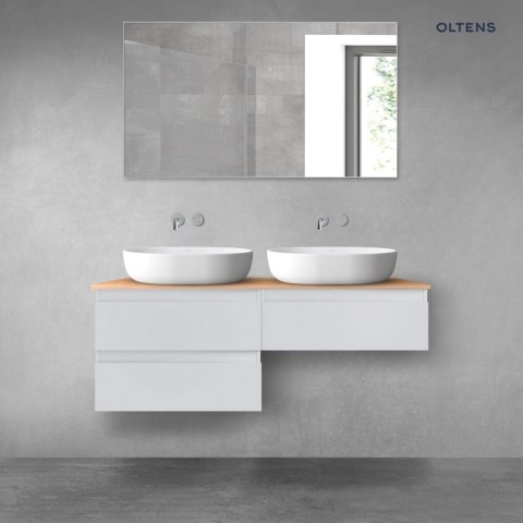 Vernal Oltens Vernal zestaw mebli łazienkowych 120 cm z blatem szary mat/dąb 68235700 Vernal Oltens Vernal zestaw mebli łazienkowych 120 cm z blatem szary mat/dąb 68235700