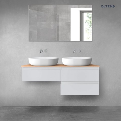 Vernal Oltens Vernal zestaw mebli łazienkowych 120 cm z blatem szary mat/dąb 68235700 Vernal Oltens Vernal zestaw mebli łazienkowych 120 cm z blatem szary mat/dąb 68235700