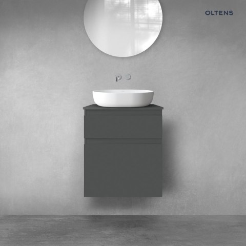 Vernal Oltens Vernal zestaw mebli łazienkowych 60 cm z blatem grafit mat 68218400 Vernal Oltens Vernal zestaw mebli łazienkowych 60 cm z blatem grafit mat 68218400