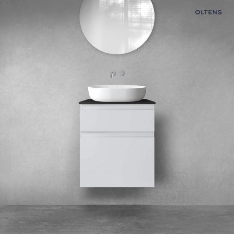 Vernal Oltens Vernal zestaw mebli łazienkowych 60 cm z blatem szary mat/czarny mat 68230700 Vernal Oltens Vernal zestaw mebli łazienkowych 60 cm z blatem szary mat/czarny mat 68230700