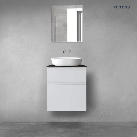 Vernal Oltens Vernal zestaw mebli łazienkowych 60 cm z blatem szary mat/czarny mat 68230700 Vernal Oltens Vernal zestaw mebli łazienkowych 60 cm z blatem szary mat/czarny mat 68230700