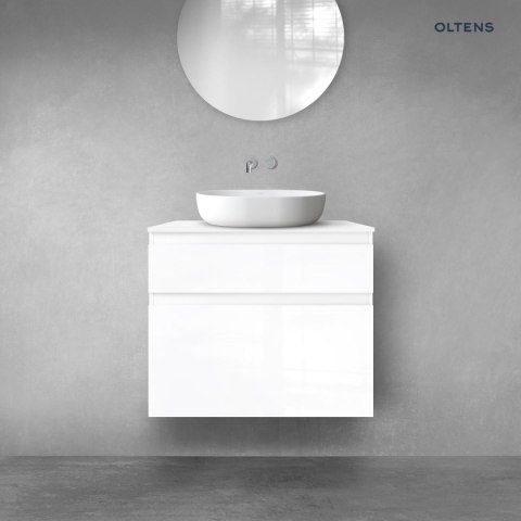 Vernal Oltens Vernal zestaw mebli łazienkowych 80 cm z blatem biały połysk 68219000 Vernal Oltens Vernal zestaw mebli łazienkowych 80 cm z blatem biały połysk 68219000
