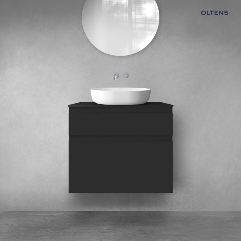 Vernal Oltens Vernal zestaw mebli łazienkowych 80 cm z blatem czarny mat 68219300 Vernal Oltens Vernal zestaw mebli łazienkowych 80 cm z blatem czarny mat 68219300