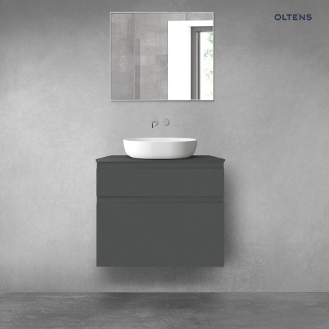Vernal Oltens Vernal zestaw mebli łazienkowych 80 cm z blatem grafit mat 68219400 Vernal Oltens Vernal zestaw mebli łazienkowych 80 cm z blatem grafit mat 68219400