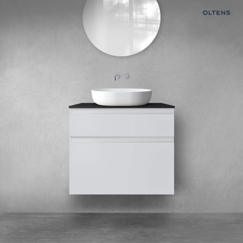 Vernal Oltens Vernal zestaw mebli łazienkowych 80 cm z blatem szary mat/czarny mat 68231700 Vernal Oltens Vernal zestaw mebli łazienkowych 80 cm z blatem szary mat/czarny mat 68231700