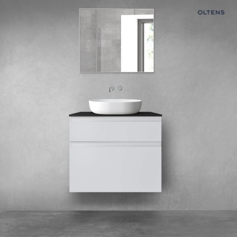 Vernal Oltens Vernal zestaw mebli łazienkowych 80 cm z blatem szary mat/czarny mat 68231700 Vernal Oltens Vernal zestaw mebli łazienkowych 80 cm z blatem szary mat/czarny mat 68231700
