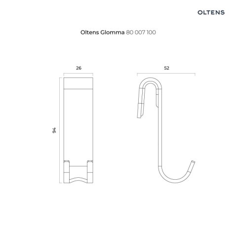 Glomma Oltens Glomma wieszak na ręcznik na szybę chrom 80007100 Glomma Oltens Glomma wieszak na ręcznik na szybę chrom 80007100