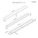 Langan Oltens Langan 70 uniwersalny 2w1 odpływ prysznicowy liniowy 70 cm z kołnierzem 30002000