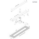 Langan Oltens Langan 70 uniwersalny 2w1 odpływ prysznicowy liniowy 70 cm z kołnierzem 30002000