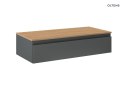 Vernal Oltens Vernal szafka 100 cm podumywalkowa wisząca z blatem grafit mat/dąb 68109400