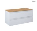 Vernal Oltens Vernal szafka 100 cm podumywalkowa wisząca z blatem szary mat/dąb 68126700