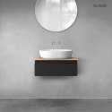 Vernal Oltens Vernal szafka 60 cm podumywalkowa wisząca czarny mat 60009300
