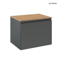 Vernal Oltens Vernal szafka 60 cm podumywalkowa wisząca z blatem grafit mt/dąb 68111400